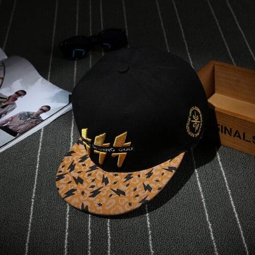 Embroidered Hip Hop Cap Men Thunder Baseball Cap Summer Snapback Women Dancing Hat Sun Caps Daily Wear Hats