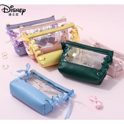 Disney cosmetic bag cartoon hand-held portable large-capacity travel waterproof toiletry bag storage bag Student pencil case