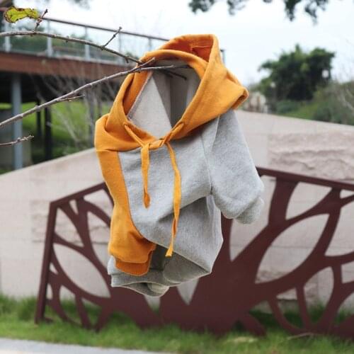 Patchwork Dog Hoodie Spring Pet Dog Clothes Warm Dogs Coat Jacket French Bulldog Clothes For Small Dogs Puppy Costume Ropa Perro