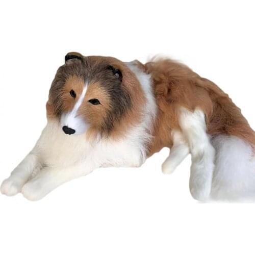 Lovely Cartoon Simulation Dog Ornament Plush Toys Birthday Gifts Home Decor Accessory Cute Doll Model For Office Home Decoration