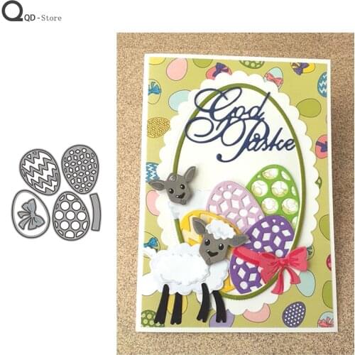 Easter Eggs Set Cutting Dies Stamps Dies Scrapbooking Mold Cut Handmade Tools DIY Craft Decoration Metal Cutting Dies New 2020