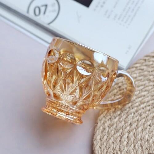 Nordic Ins Brown glass cup Photo props drinkware Amber tumbler cups for Milk Tea Mugs coffee cups Kitchen supplies copos de vidr