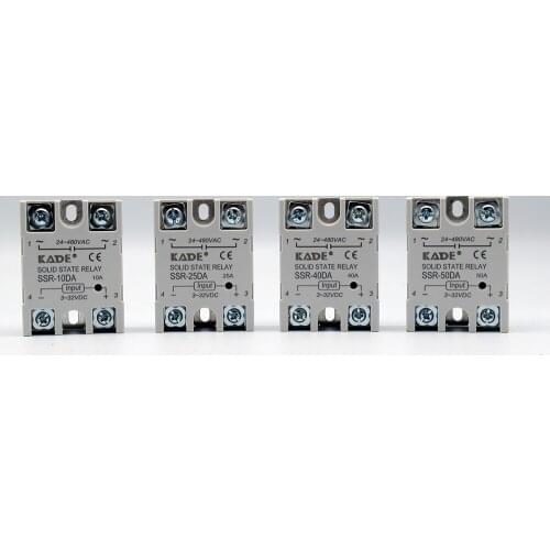 SSR -10DA/25DA/ 40DA/60DA DC control AC SSR white shell Single phase Solid state relay plastic cover