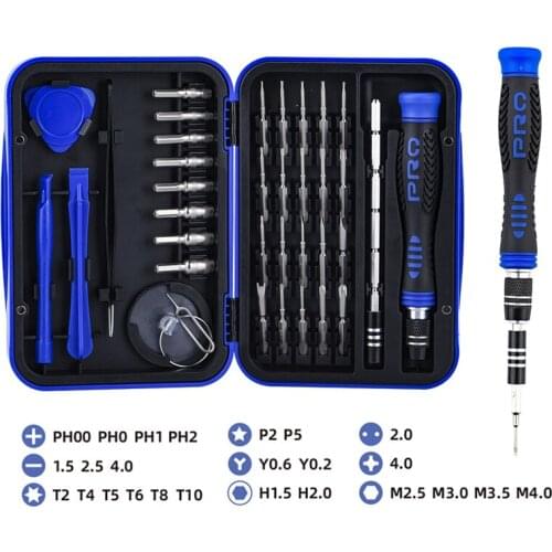 Universal Multifunctional precision screwdriver Tools Set 36 in 1 S2 Steel Screwdriver for Drone Phone Glasses Clocks Watches