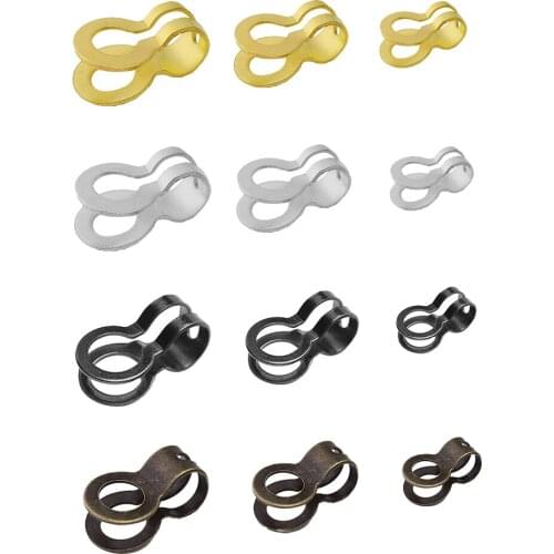 100x 1/2'' Necklace Connector Fixing Clasp Craft Jewelry Making Accessories