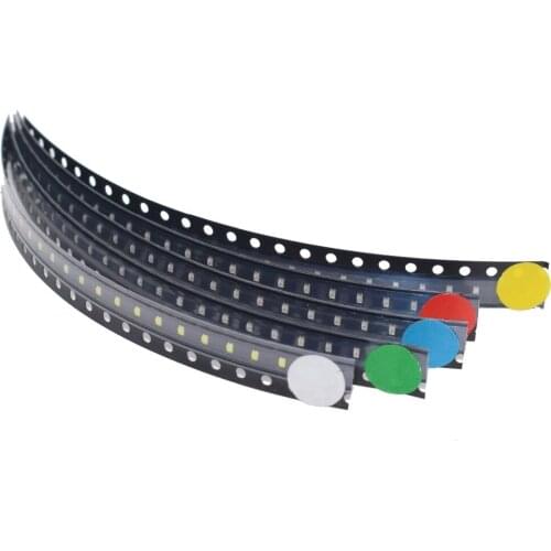 100pcs/lot 5 Colors 0603 SMD Led each 20pcs Super Bright Red/Green/Blue/Yellow/White Water Clear LED Light Diode