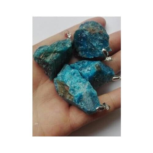 2-3 cm blue apatite pendant crystal pendant, male and female pendant