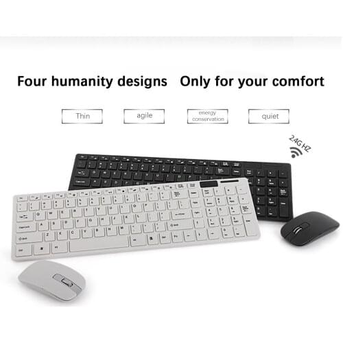 2021 Russian Wireless Keyboard Mouse Set Ergonomic Mouse PC Mause Silent Button Keyboard and Mouse Combo 2.4G for Laptop PC