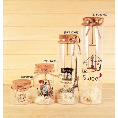 3pcs 150ml 400ml 800ml 1000ml Big Storage Glass bottes with Cork Stopper Bottles Jars Vials DIY Craft Bottles Spice Bottles