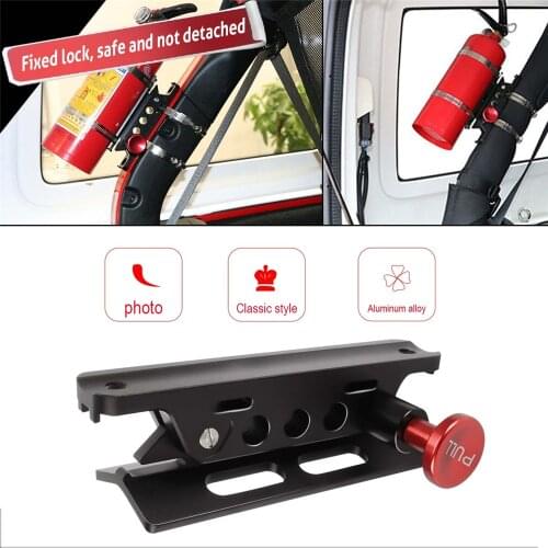 Aluminum Roll Bar Fire Extinguisher Mount Bracket Bottle Holder for Jeep Wrangler JK UTV SUV JJ Car Accessories