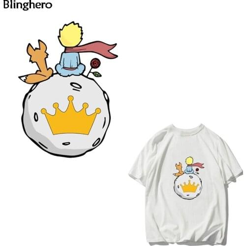 20pcs/lot Blinghero Cartoon Prince Heat Transfers Iron-On Transfers Vynil Ironing Stickers Costumes Thermal Patches BH0360