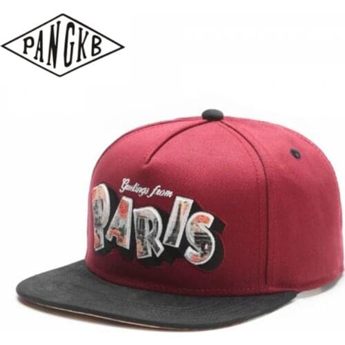 PANGKB Brand GREETINGS FROM PARIS CAP basketball snapback hat for men women adult outdoor casual adjustable sun baseball cap
