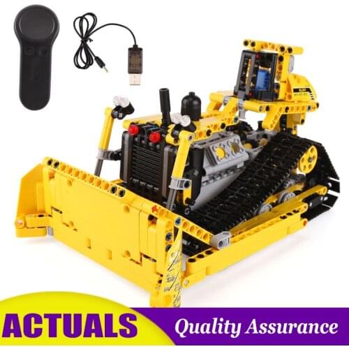 Remote Control Crawl Dozer Yeshin 13015 Compatible MOC high-tech Building Blocks Bricks Truck Kids Toys Christmas Gifts