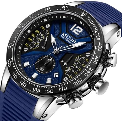 Top Luxury Brand Quartz Watches for Men Waterproof Dive Sports Watch Chronograph Business Silicone Strap Men Wristwatches