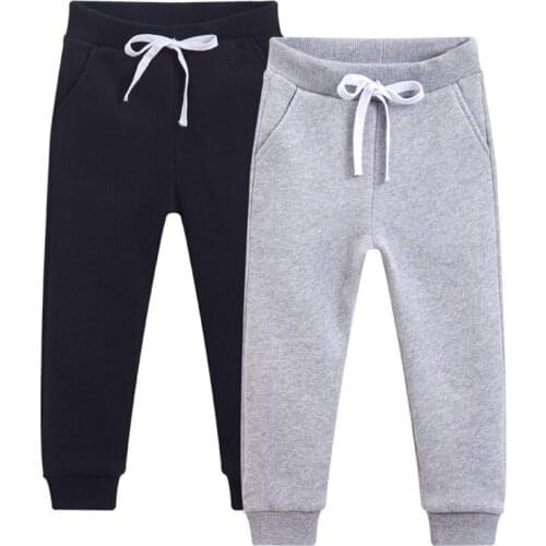 DE PEACH 2019 Winter Boys Plus Velvet Trousers Baby Girls Thicker Warm Trousers Kids Casual Pants Children Clothing 2-12 Years