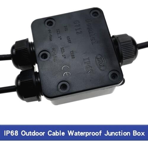 IP68 Waterproof Junction Box 4-15mm Dustproof Junction Boxes One out Two Terminal Sealed Retardant Electrical Connectors