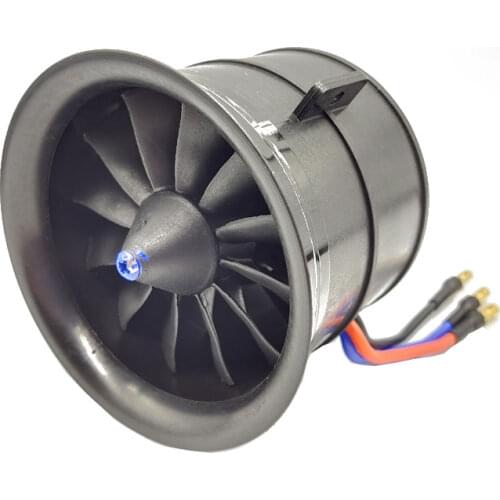 EDF 70mm12 Blades Ducted Fan EDF With 4S 3400KV/6S 2300KV Brushless Motor for RC Airplane Ducted Fan Plane