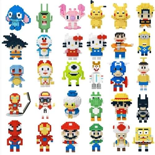 Disney Avengers Character Building Blocks Plastic Mini Blocks Brain Game Toy Room Decoration Birthday Gift