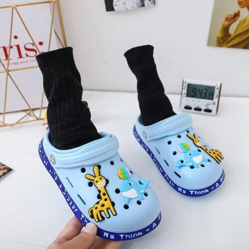 Summer Fashion Kids Slippers Boys Girl Garden Shoes Beach Slippers 2021 Children Cartoon Dolphin Baby Sandals Toddler Slippers