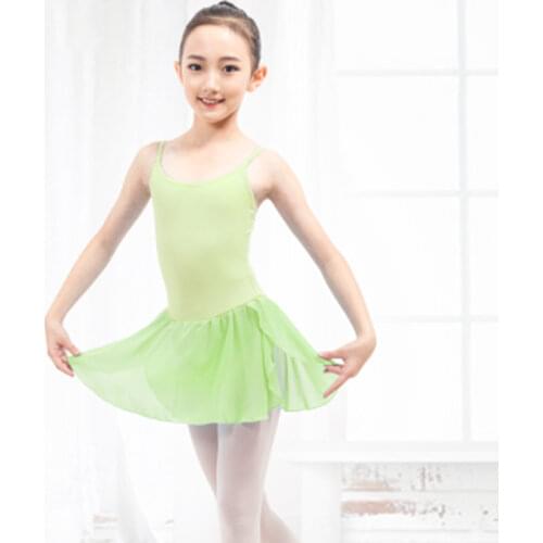 Lovely Girls Camisole Gymnastic Leotard Tutu Dress Child Ballet Dance Performance Costumes Girls Cotton Ballerina Dance Dresses