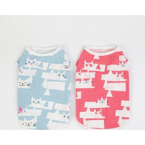 Cartoon Dog Shirt Summer Small Dog Clothes Chihuahua Tshirt Puppy Vest Yorkshire Terrier Pet Clothes Ropa Perro Pets Clothing