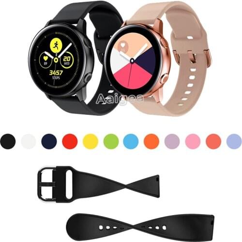 20mm Soft Silicone Watch Strap Band For Samsung Galaxy Watch Active 42mm Replacement Bracelet Unisex Wrist band strap