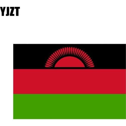 YJZT 14.9CM*9.8CM World Car Sticker MALAWIAN Flag Motorcycle Decal Car Styling 6-0817