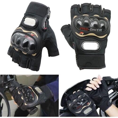 Nuoxintr Black New Motorcycle Cycling Bicycle Bike Mountain Riding Gel Half Finger Gloves Black
