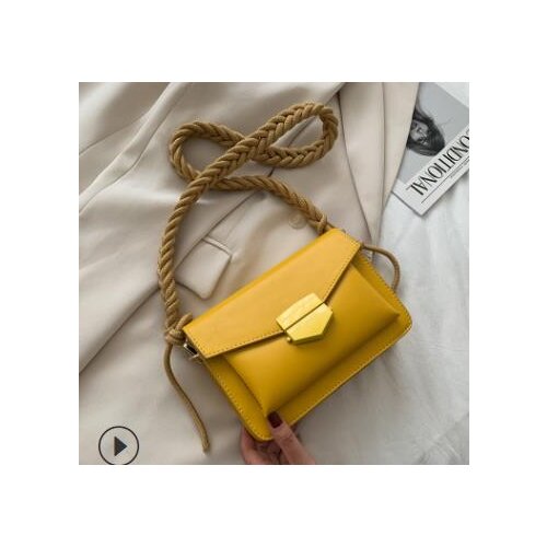 Braided Shoulder Strap Design Small PU Leather Crossbody Bags For Women 2021 New Lady Shoulder Handbag Female Luxury Flap Bag