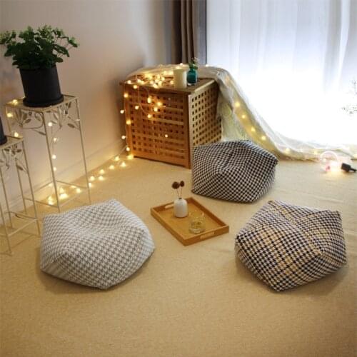 Meditation Cushion Yoga Mat Japanese Style Tatami Futon Floor Cushion Pouf Covers Nordic Home Decor Footstool Ottoman Cover