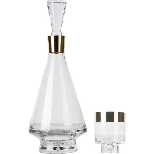 Modern simple glass gilded bubble wine set fashion Nordic restaurant model room home crafts ornaments