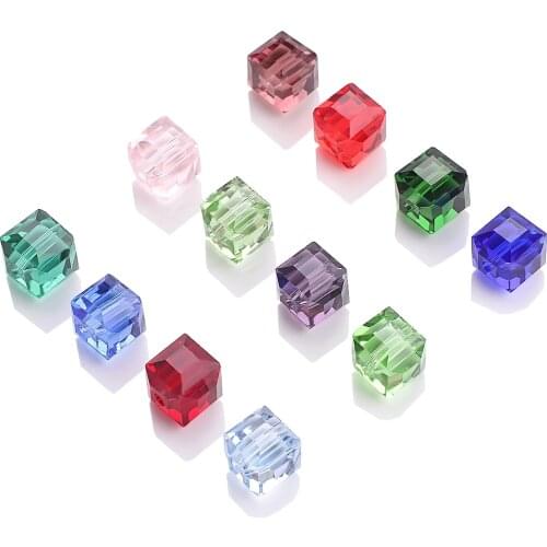 Miyuki Crystal Loose Cube Beads 2/3/4/6/8/10mm Square Glass Faceted Beads China Jewelry Needlework Accessories Wholesale In Bulk
