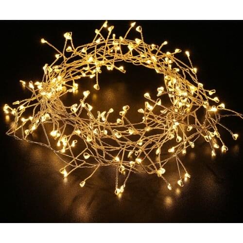 LED Firecracker Fairy String Lights 100/200leds Copper wire Christmas Lights for Home Wedding Party Garden Festival Decoration