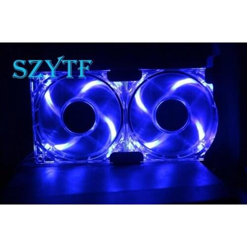 SZYTF Gdstime Universal VGA Cooler Dual 80mm Ultra Quiet Desktop Computer Chassis PCI Graphics Card Double Fan Partner 8CM