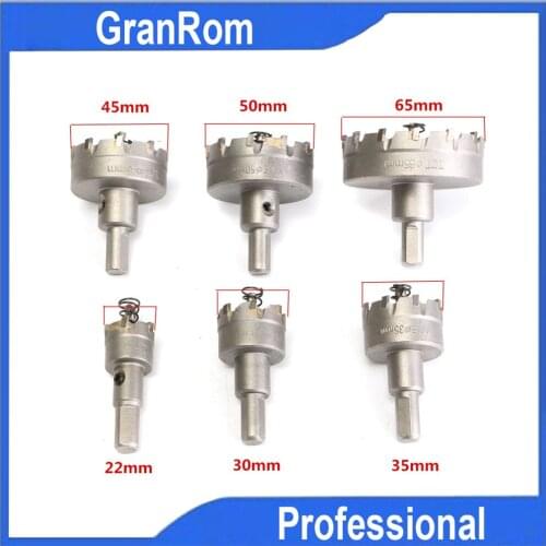 Carbide Alloy Hole Opener 6pcs Set 22mm 30mm 35mm 45mm 50mm 65mm Stainless Steel Reamer 22-65mm Drill Bits