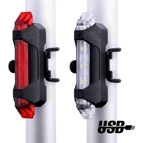 Bike Bicycle light LED Taillight Rear Tail Safety Warning Cycling Portable Light, USB Style Rechargeable or Battery Style