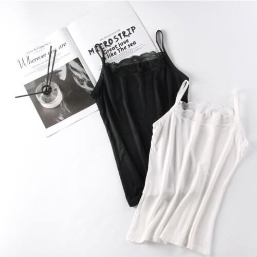 2020 New Lace Strap Wrapped Chest Shirt Top New Underwear Bralett Ladies Camisole Black White Women Summer