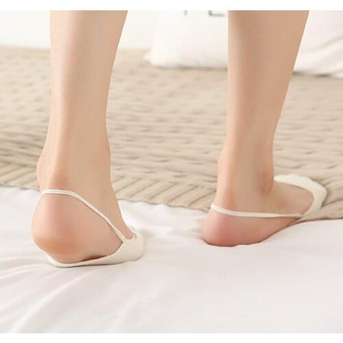 Women Socks Cotton Slipper Sock Invisible Footsock without heel Non-Slip Hosiery