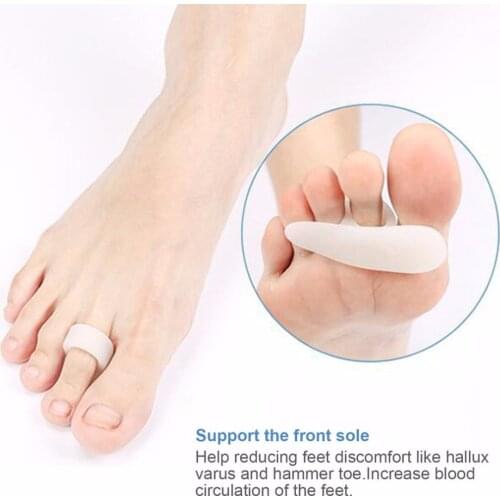 1 Pair Single Hole Hallux Valgus Foot Pain Relief Professional Silicone Toe Separator Toe Pad Cramp Hammer Toe Orthotics
