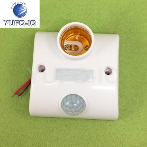 Free Ship 1PCS Induction Lamp Holder 220V Human Body Induction Switch Corridor Delay Photosensitive Adjustable 220V