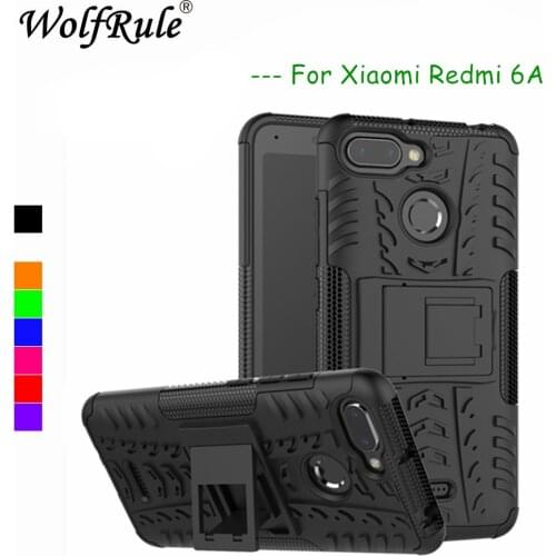 For Xiaomi Redmi 6 Cases For Xiomi Redmi 6A Cover Dual Layer Armor Back Case For Xiaomi Redmi 6A 6 Phone Holder Stand Shells