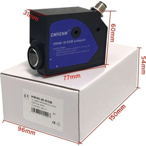 CNHENW Color Code Sensor HW46-W-RGB Proximity Sensor For Packaging Machinery