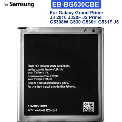 For SAMSUNG Battery EB-BG530CBE EB-BG531BBE For Samsung Galaxy Grand Prime J3 2016 J320F J2 Prime G5308W G530 G530H G531F J5
