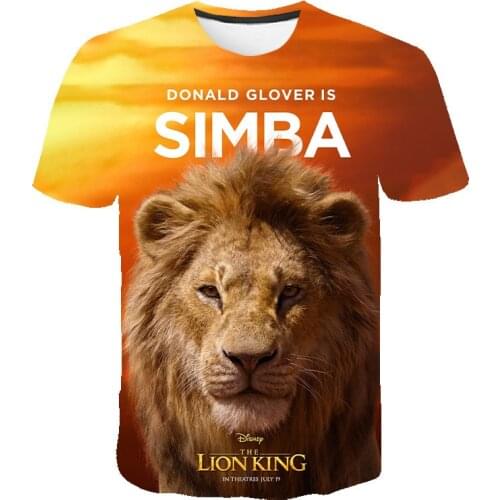 New The Lion King 3D Printed T-shirt Men Women Children Summer Short Sleeve T shirts 2020 Casual Cool Streetwear Kids Tops Tees
