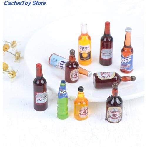 10Pcs 1:12 Dollhouse Miniature Drinks Wine Model Dolls Kitchen Accessories