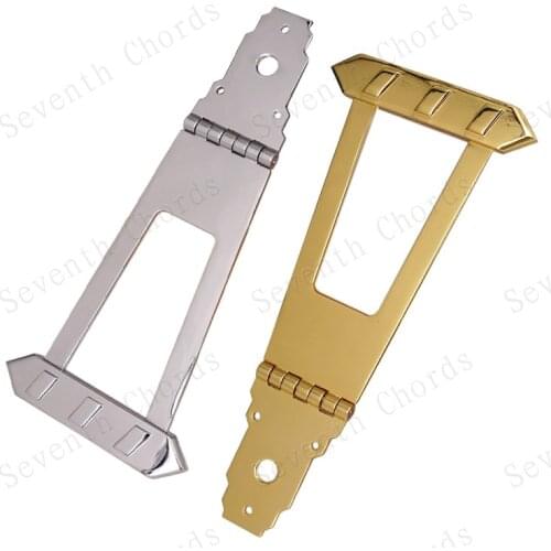 A Set 6 Strings Jazz Archtop Trapeze Tailpiece Bridge for Hollow Semi Hollow Guitar - Guitar parts