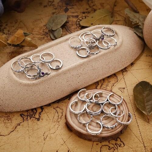 Vintage Ring Set for Women Punk Bohemia Jewelry Accessories Wedding Proposal Jewelry for Women Anillos Mujer Modern Gifts