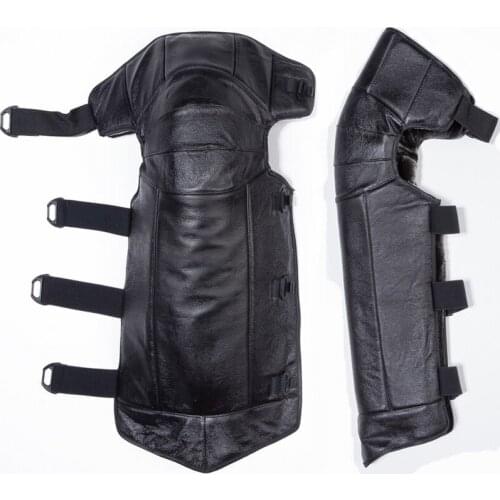 Motorcycle Cow Leather Kneepads Warm Knee Pads Winter Motorbike Protection Waterproof Windproof Moto Gear Guard knee pads