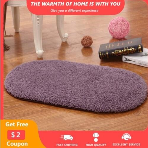 Soild Color Thick Bath Mats Non-slip Washable Doormats Bedroom Kitchen Floor Entrance Mat Drop Shipping 40x60cm Bathroom Rugs