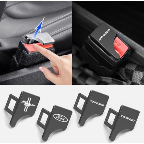 For Ford mustang mondeo ranger transit fusion focus 2 focus 3 Fiesta Accessories Hidden Car Safty Seat Belt buckle clip 1pcs
